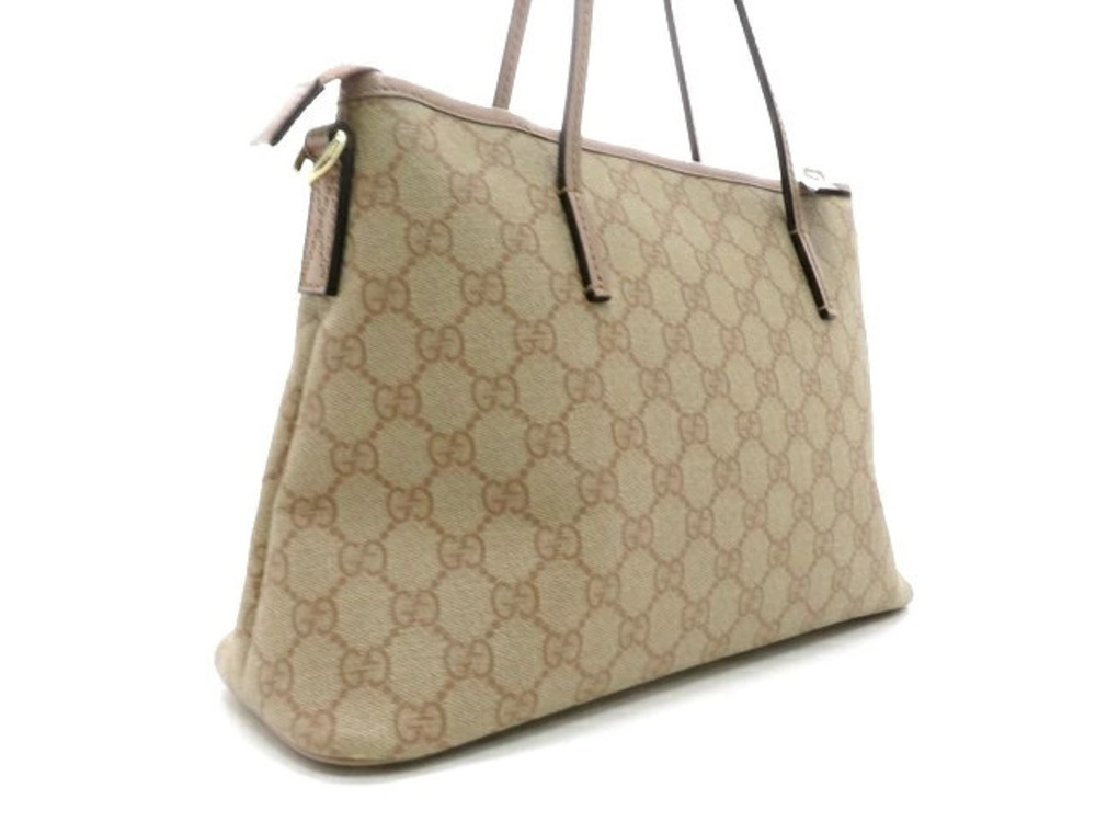 Gucci Beige Supreme canvas tote pink Cream bag shoulder GG Pink Cream
